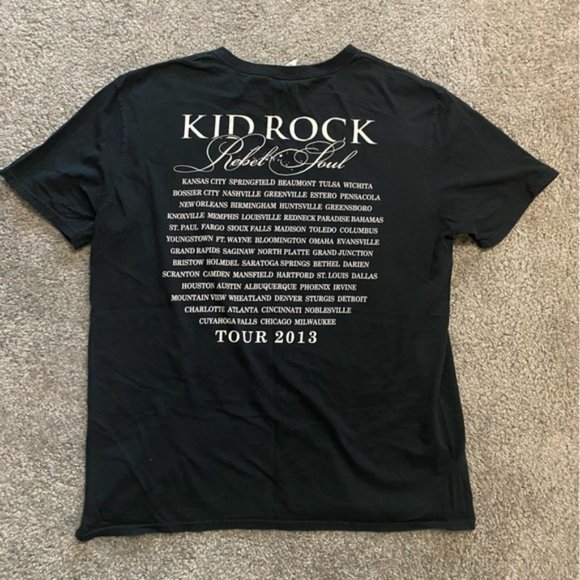 Kid Rock Rebel Soul Concert Tour 2013 T Shirt Large - Picture 3 of 3